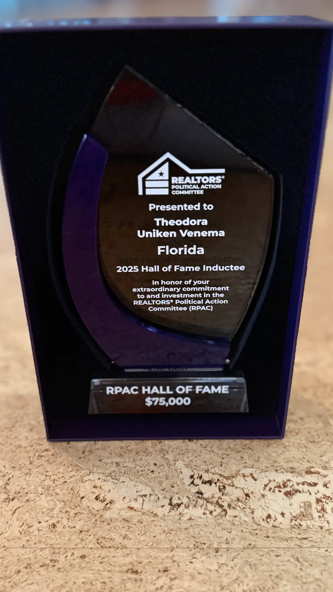Theodora Uniken Venema 2025 RPAC Hall of Fame Inductee Award